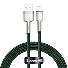 USB laidas, skirtas „Lightning Baseus Cafule“, 2.4A, 1m (žalias)