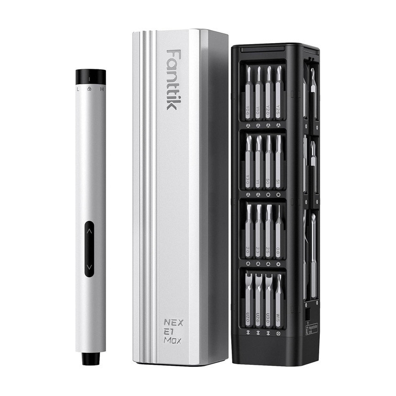 „Fanttik E1 Max 3.7V“ (sidabrinis) elektrinių atsuktuvų rinkinys