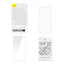 Skaidrus dėklas ir grūdinto stiklo rinkinys „Baseus Corning“, skirtas „iPhone 14 Plus“ Skaidrus dėklas ir grūdinto stiklo rinkinys „Baseus Corning“, skirtas „iPhone 14 Plus“