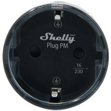 Shelly Plug PM Gen3 Matter 13A išmanusis lizdas, juodas