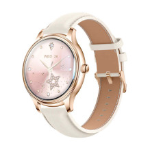 COLMI L28 Smart Watch (Gold + gold leather strap)