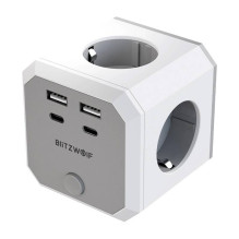 BlitzWolf BW-EC2 8 viename maitinimo kubas (4xAC / 2 x USB-A / 2 x USB-C)