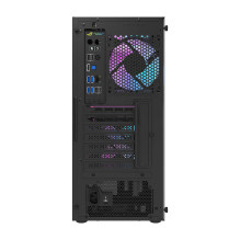„Darkflash DK351“ kompiuterio korpusas (juodas) + 4 RGB ventiliatoriai