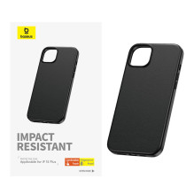 Phone Case for iPhone 15 Plus Baseus Fauxther Series (Black) Phone Case for iPhone 15 Plus Baseus Fauxther Series (Black)