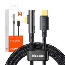 „McDodo CA-3390“ 36 W 1,2 m USB-C į „Lightning“ kampinis kabelis (juodas)