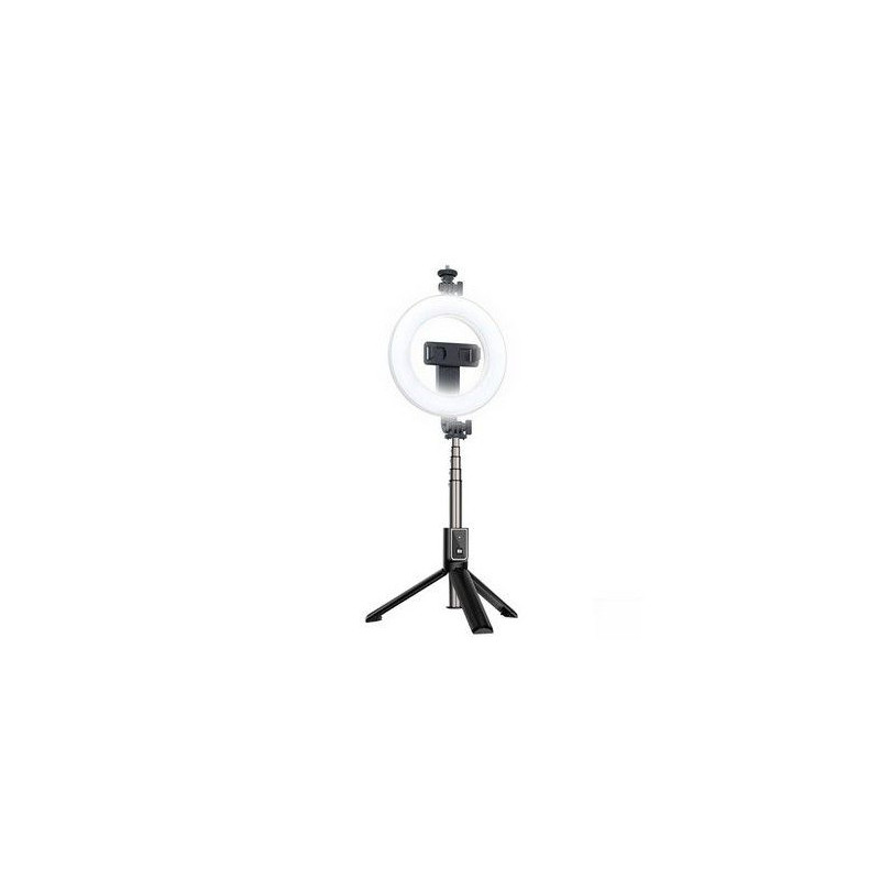 iLike Selfie Stick - bluetooth remote control, tripod and ring lamp - P40D-2 Black