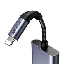 2 viename garso adapteris „Joyroom SY-L01 Lightning“ į 3,5 mm + „Lightning“ (juodas)
