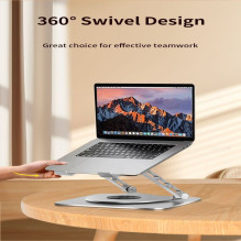 iLike STM5 Pro Metal Notebook / Tablet PC Holder Stand with Adjustable Perfect Angle & 360 Rotation Black Silver iLike STM5 Pro Metal Notebook / Tablet PC Holder Stand with Adjustable Perfect Angle & 360 Rotation Black Silver