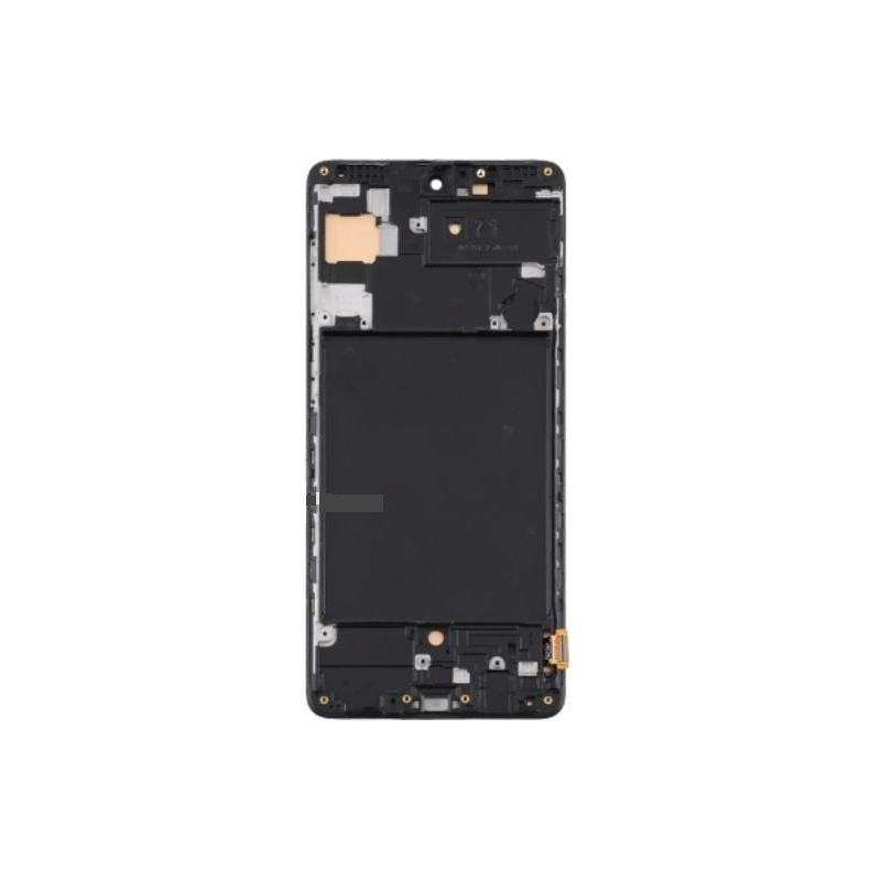 LCD screen Samsung A715 A71 2020 with touch screen and frame Black OLED (real size)