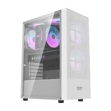 „Darkflash A290“ kompiuterio korpusas (baltas) + 3 RGB ventiliatoriai