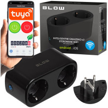 Smart Plug - BLOW TUYA WiFi Double Plug 110-230V Black