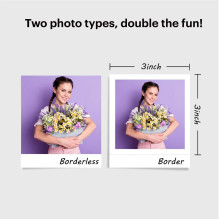 Geltona „Kodak Mini Shot 3 Square“ retro momentinė kamera ir spausdintuvas