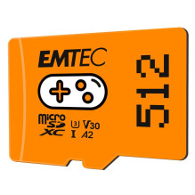 Emtec MicroSDXC 512GB UHSI U3 V30 A2 Gaming Orange