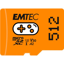 Emtec MicroSDXC 512GB UHSI U3 V30 A2 Gaming Orange