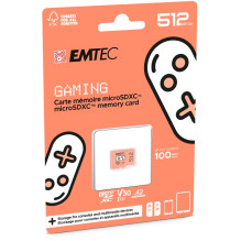 Emtec MicroSDXC 512GB UHSI U3 V30 A2 Gaming Orange