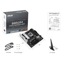 Mainboard, ASUS, AMD B850, SAM5, Micro-ATX, Memory DDR5, Memory slots 4, 3xPCI-Express 4.0 16x, 1xPCI-Express 5.0 16x, 3