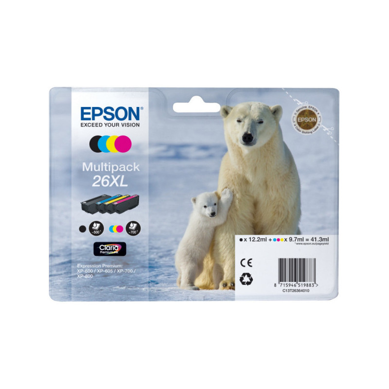 OEM cartridge Epson T26 XL Multipack (C13T26364010) 41.3ml