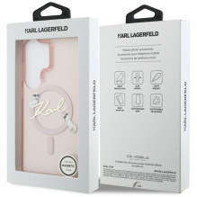 Karl Lagerfeld KARL LAGERFELD case for SAMSUNG S26 Ultra KLHMS26L5HKSCAP (Magnetic IML KC Script) pink