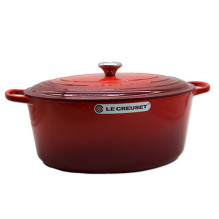 Virtuvės Indai - Le Creuset Signature Keptuvė 13.9L Ketaus Emalis Raudona vyšnia