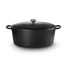 Virtuvinis Indas - Le Creuset Signature Ovalus Keptuvė 40cm Ketaus Juoda