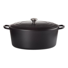 Virtuvinis Indas - Le Creuset Signature Ovalus Keptuvė 40cm Ketaus Juoda