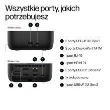 Dokavimo stotis - HP USB-C 100W G6 Dock (Hewlett-Packard, 2x DisplayPort, HDMI, 100W)