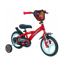Vaikiškas dviratis - Huffy Disney CARS 12" Bike (plieninis rėmas, pripučiamos padangos, raudona)