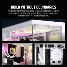 Kompiuterio korpusas - Corsair 3500X LXR LINK TG, EATX / ATX / micro ATX / Mini-ITX, balta