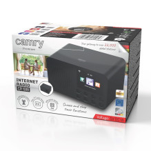 Internetinė radijo stotis - Camry CR 1918 Wi-Fi Bluetooth, 2.4" ekranas, juoda
