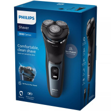 Elektrinis skustuvas - Philips 3000 Series S3144 / 00 Wet &amp; Dry, 60min veikimo laikas, juodas