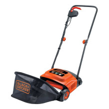 Sodo įrankis - BLACK+DECKER GD300-QS 600W vejapjovė su žolės surinkėju juoda, oranžinė