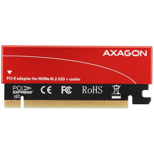 AXAGON PCEM2-S PCI-E 3.0 16x - M.2 SSD NVMe, iki 80 mm SSD, žemo profilio, aušintuvas