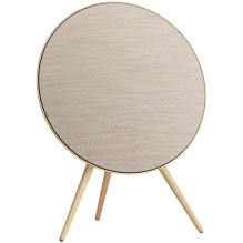 Beosound A9 5th Gen Speaker Gold Tone (Back Sand / Cover Golden / Legs White Oak)