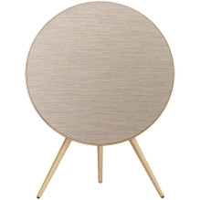 Beosound A9 5th Gen Speaker Gold Tone (Back Sand / Cover Golden / Legs White Oak)