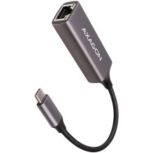 AXAGON ADE-TRC Type-C USB3.2 Gen 1 – Gigabit Ethernet 10/100/1000 adapteris, metalinis, titaninės pilkos spalvos