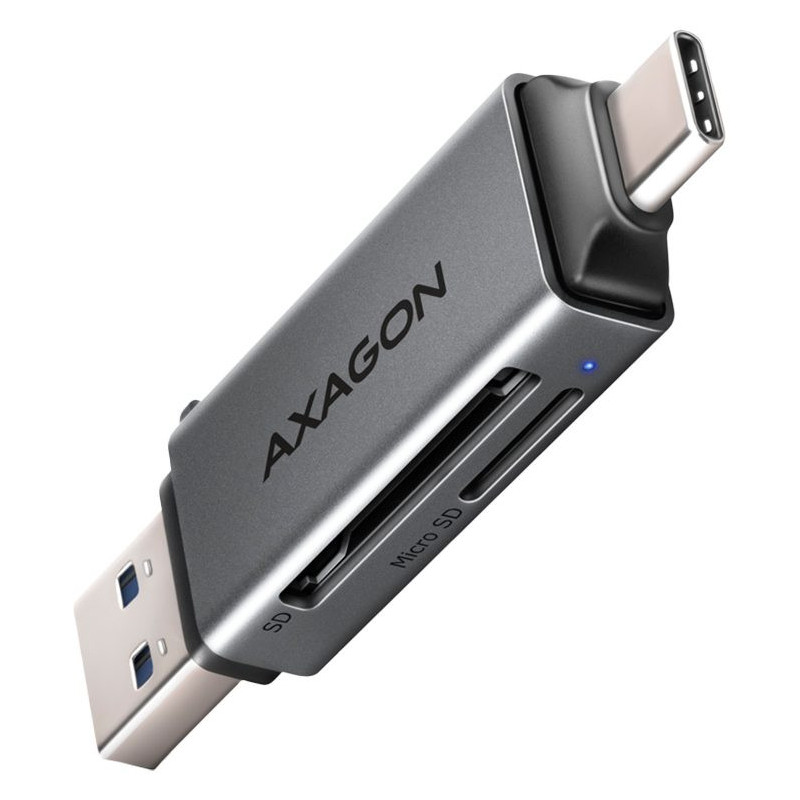 Axagon CRE-DAC External, Type-C+Type-A 2-slot SD / microSD