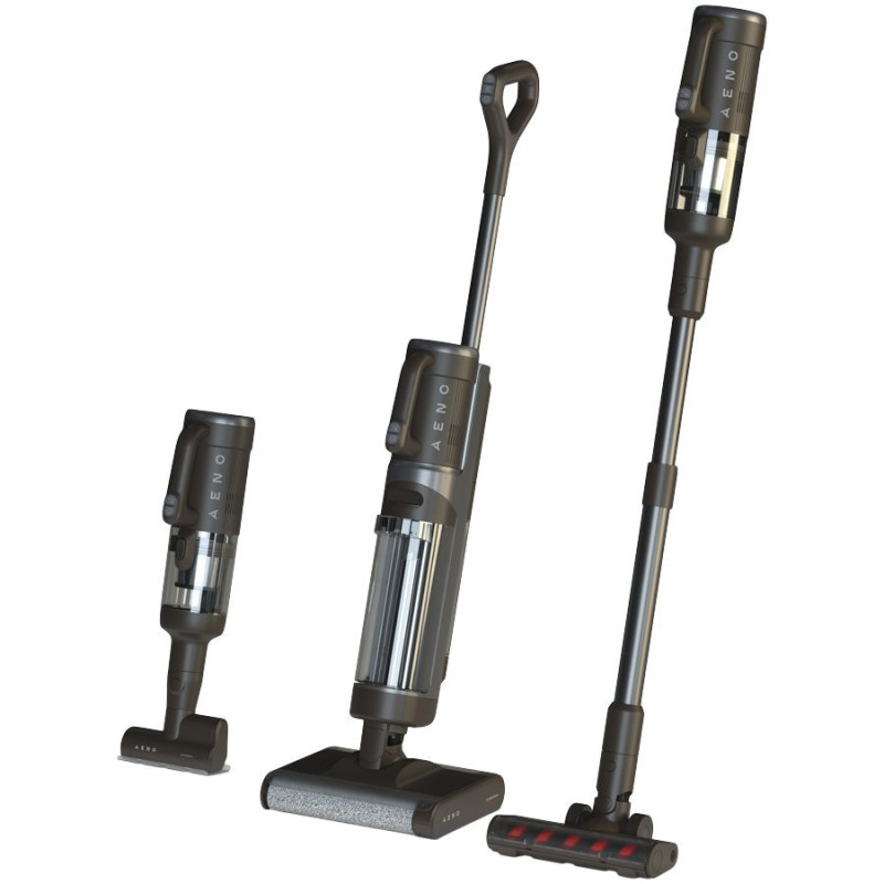 Aeno Cordless Transformer Vacuum Cleaner, Wet and Dry cleaning, 200W, 4000mAh 14kPa 21,6V, 2 rollers, autocleaning and d