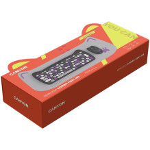 CANYON HSET-W6 EN Keyboard+Mouse Kitty Edition AAA+АА Wireless Violet