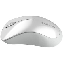 CANYON MW-11, 2,4 GHz belaidė pelė, su 3 mygtukais, DPI 1200, Baterija: AAA*2vnt, perlamutrinė pilka67*109*38mm 0,063kg