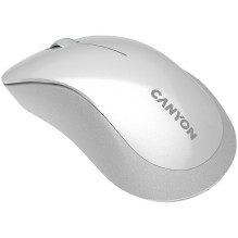 CANYON MW-11, 2,4 GHz belaidė pelė, su 3 mygtukais, DPI 1200, Baterija: AAA*2vnt, perlamutrinė pilka67*109*38mm 0,063kg
