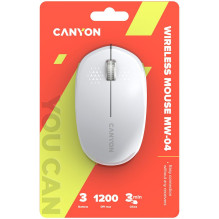 CANYON pelė MW-04 3 mygtukai BT Wireless White