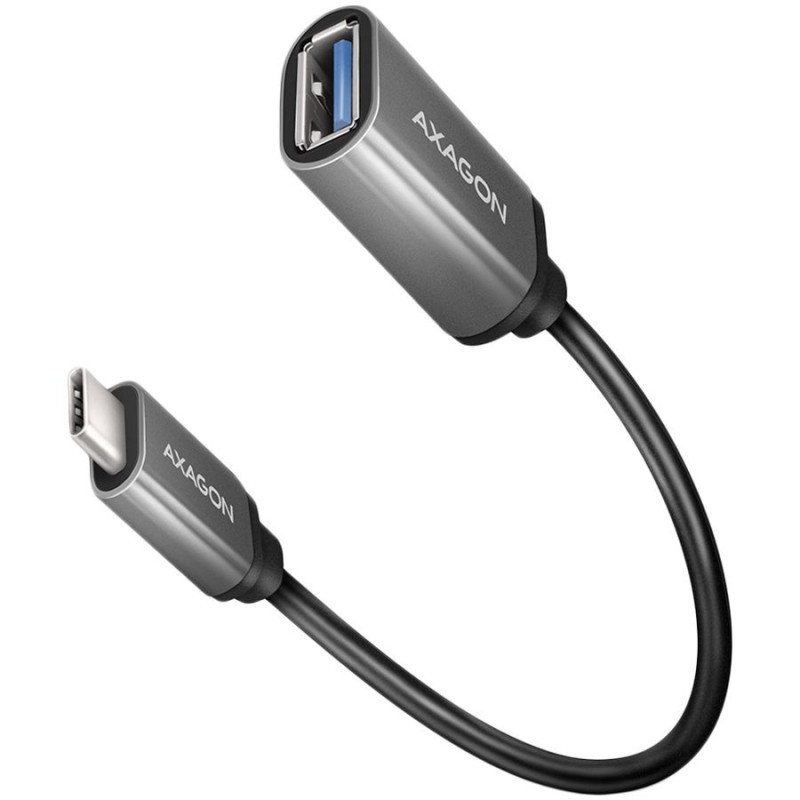 AXAGON RUCM-AFAC USB 3.2 Gen 1 Type-C Male Type-A Female, kabelio adapteris 0,2m, 3A, ALU