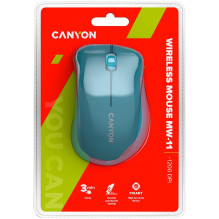 CANYON MW-11, 2,4 GHz belaidė pelė, su 3 mygtukais, DPI 1200, Baterija: AAA*2vnt., Mėlyna67*109*38mm 0,063kg