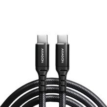 Axagon duomenų ir įkrovimo USB 2.0 laidas, 1,5 m ilgio. PD 60W, 3A. Juodos pintos.