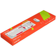 CANYON HSET-W5 EN Keyboard+Mouse AAA+AA Wireless White