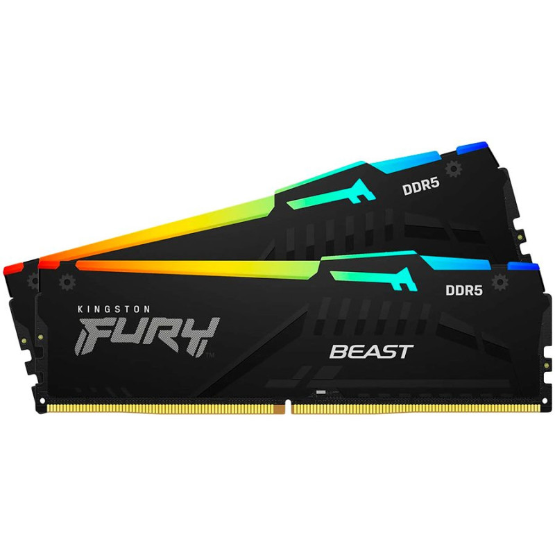 Kingston 32GB 6400MT / s DDR5 CL32 DIMM (2 rinkinys) FURY Beast RGB EXPO