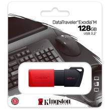 Kingston 128GB USB3.2 Gen1 DataTraveler Exodia M (juoda + raudona) Kingston 128GB USB3.2 Gen1 DataTraveler Exodia M (juoda + raudona)
