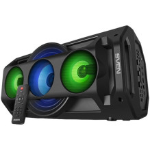 SVEN PS-680 2x32,5W LED ekranas TWS FM radijas AUX USB / SD kortelės palaikymas Apšvietimas Mikrofono įvestis (karaoke) 