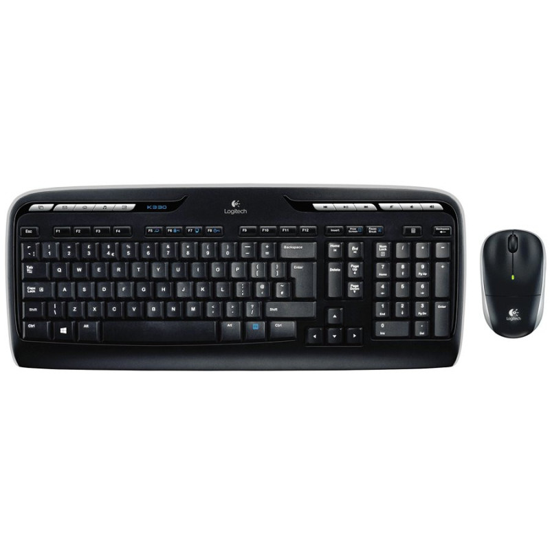 LOGITECH MK330 belaidės ausinės – juodos – JAV tarptautinės