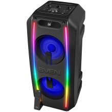 Garsiakalbis SVEN PS-740, juodas (100W, TWS, Bluetooth, FM, USB, microSD, LED ekranas, 4400mA*h)